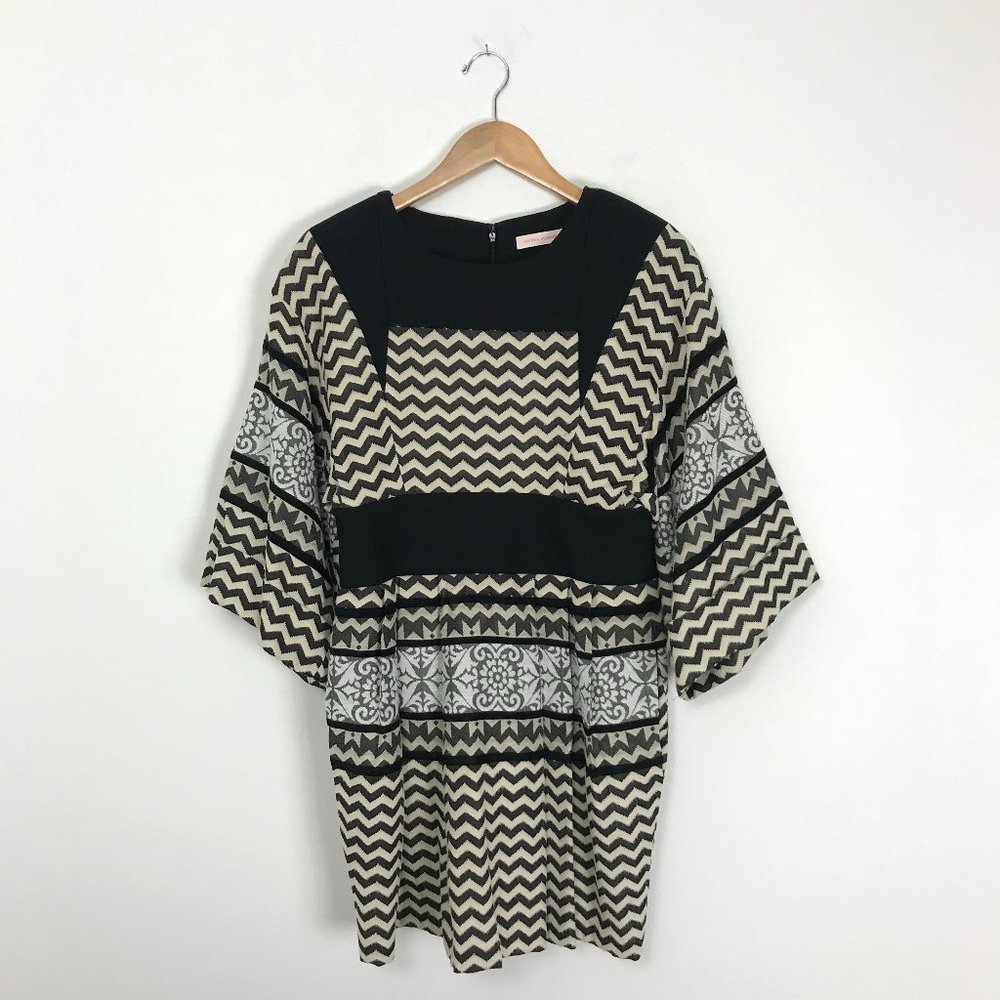 Matthew Williamson Womens UK 12 US 8 Chevron Stripe Mini Dress Made in Poland B9